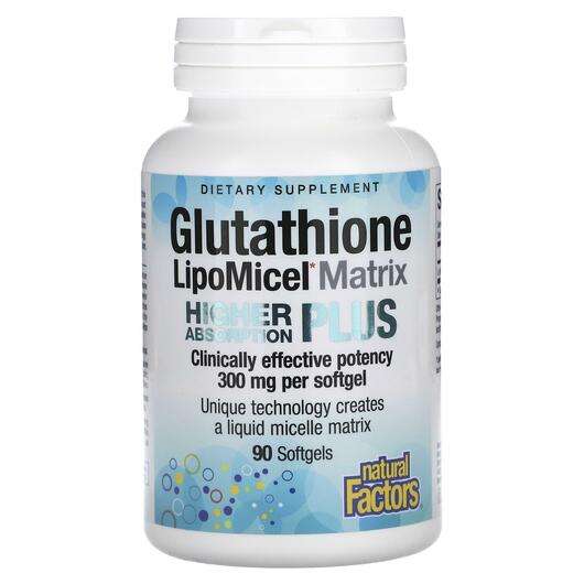 Основное фото товара Natural Factors, Липосомальный Глутатион, Glutathione LipoMice...