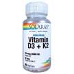 Фото товару Solaray, Vitamin D3 + K2, Вітамін D3 + K2, 60 капсул