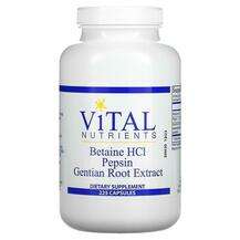 Vital Nutrients, Бетаин гидрохлорид, Betaine HCl Pepsin Gentia...