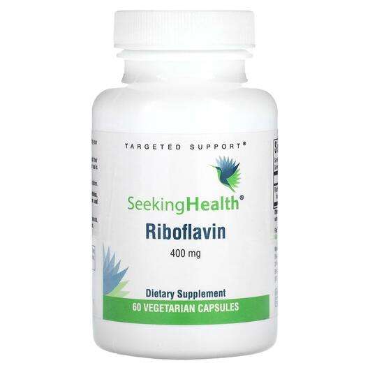 Основне фото товара Seeking Health, Riboflavin 400 mg, Вітамін В2 Рибофлавін, 60 к...