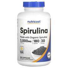 Nutricost, Spirulina 3000 mg, 180 Capsules
