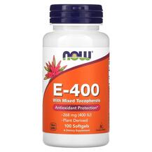 E-400 with Mixed Tocopherols 268 mg 400 IU Витамин E NOW