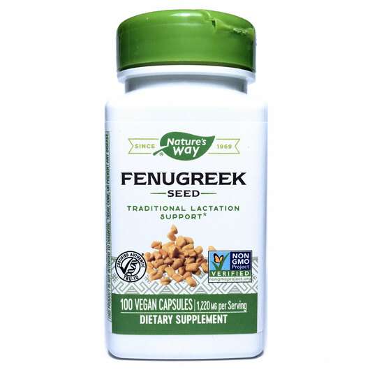 Основне фото товара Nature's Way, Fenugreek Seed, Пажитник 610 мг, 100 капсул