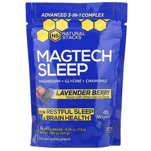 Основне фото товара Natural Stacks, Magtech Sleep Lavender Berry, Підтримка сну, 14 ш
