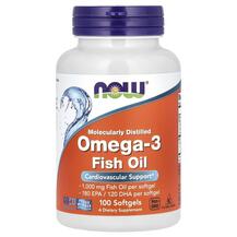 Molecularly Distilled Omega-3 Омега 3 NOW 100 капсул