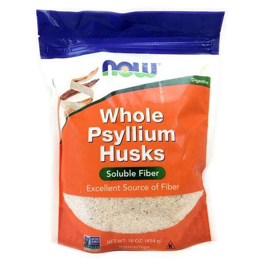 Основне фото товара Now, Whole Psyllium Husks, Псиліум, 454 г