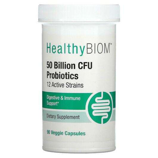 Основное фото товара HealthyBiom, Пробиотики, High Potency Probiotics 50 Billion CF...