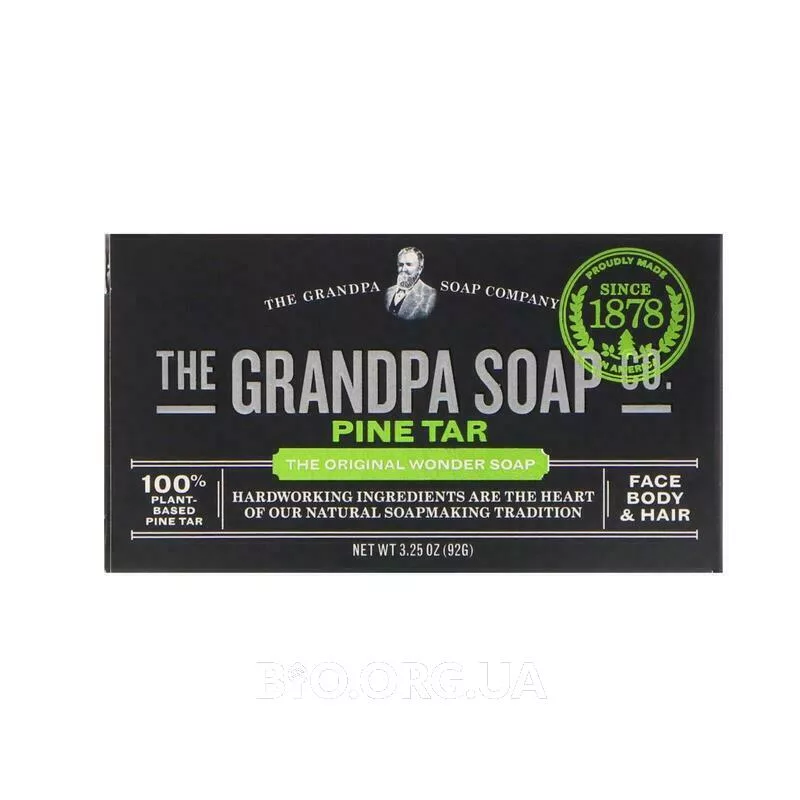 Фото товара Мыло для лица Сосновая смола 92 г, Grandpas Soap, The Grandpa Soap Co