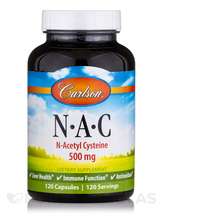 Carlson, NAC N-ацетил-L-цистеин, NAC N-Acetyl Cysteine 500 mg,...