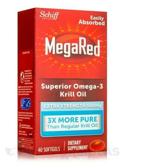 Основне фото товара Schiff, MegaRed Superior Omega-3 Krill Oil 500 mg Extra Streng...