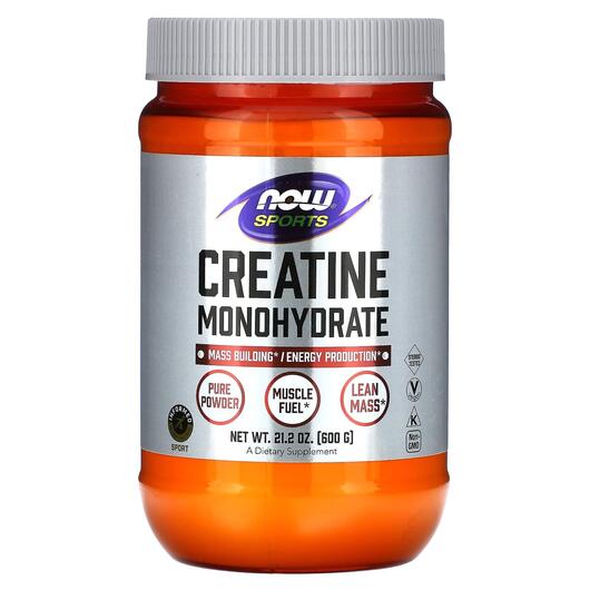Основне фото товара Sports Creatine Monohydrate Основне фото товара NOW Foods, Sports Creatine Monohydrate, Креатин, 600 г