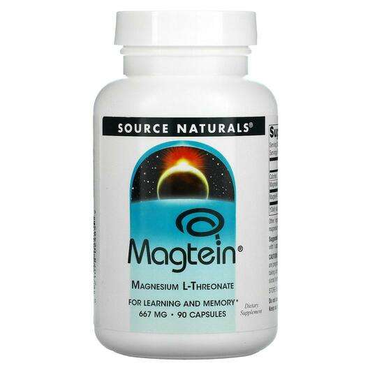 Основне фото товара Magtein Magnesium L-Threonate 667 mg 90, Магній і L-Треонат 66...