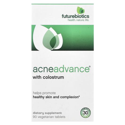 Основне фото товара Acne Advance with Colostrum Основне фото товара Future Biotics, Acne Advance with Colostrum, Колострум, 90 таблет
