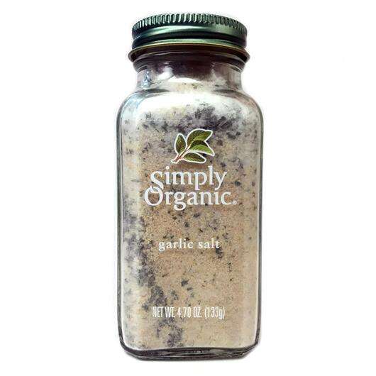 Основне фото товара Simply Organic, Garlic Salt, Спеції, 133 г