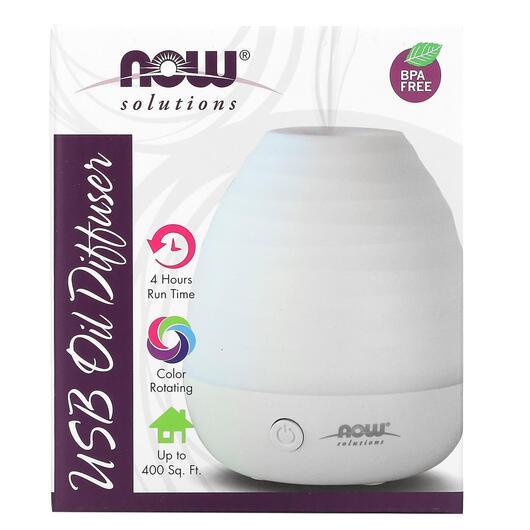 Основное фото товара NOW Foods, Диффузор, Solutions USB Oil Diffuser, 1 диффузор