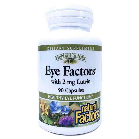 Основне фото товара Natural Factors, Eye Factors, Лютеин 2 мг, 90 капсул