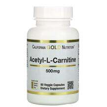 California Gold Nutrition, Acetyl-L-Carnitine 500 mg, 60 Veggi...