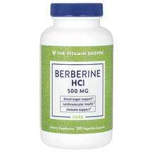 The Vitamin Shoppe, Berberine HCI 500 mg, 120 Vegetable Capsules