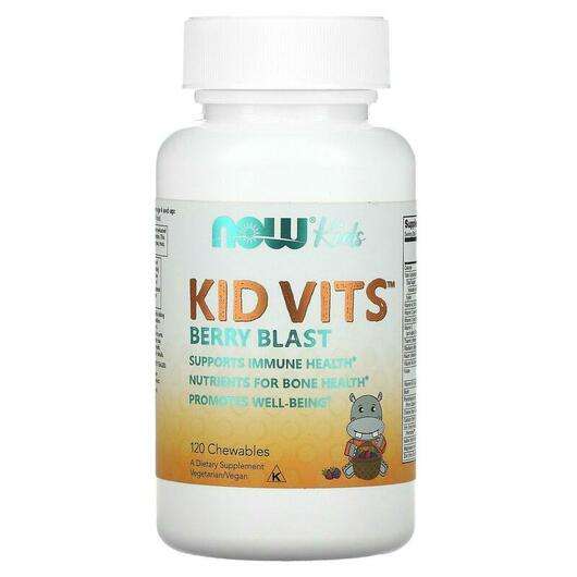 Основное фото товара Now, Витамины для детей Kid Vits, Kid Vits Berry, 120 конфет