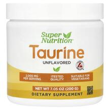 Taurine Unflavored L-Таурин Super Nutrition 200 г Taurine Unflavored L-Таурин Super Nutrition 200 г
