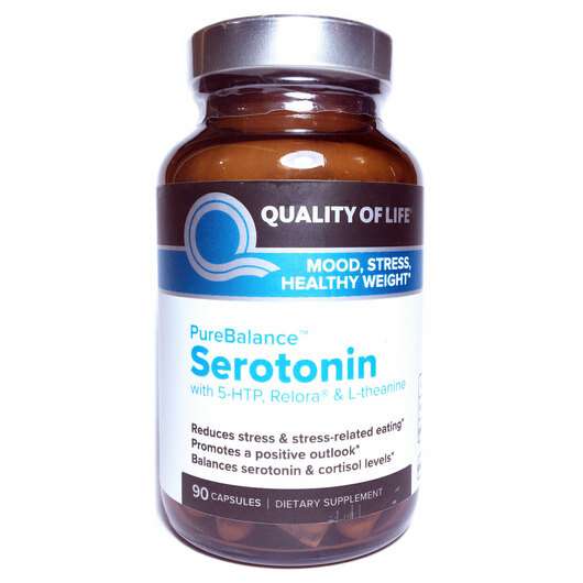 Основне фото товара Quality of Life, PureBalance Serotonin, Серотонін, 90 капсул