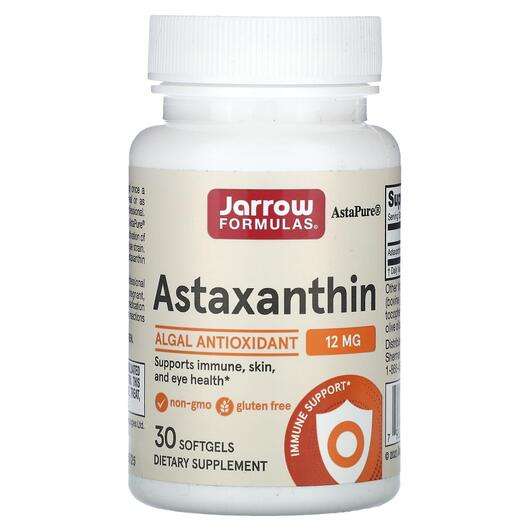 Основне фото товара Jarrow Formulas, Astaxanthin 12 mg, Астаксантин 12 мг, 30 капсул