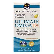 Nordic Naturals, Ultimate Omega-D3 Lemon 1000 mg, 60 Soft Gels