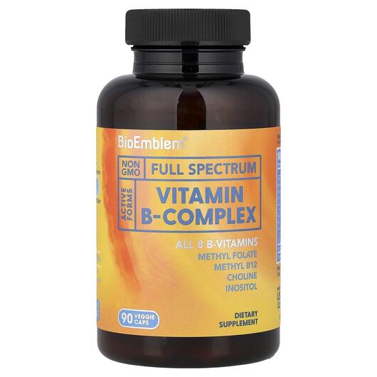 Основне фото товара BioEmblem, Vitamin B-Complex, B-комплекс, 90 капсул
