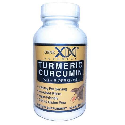 Основное фото товара Genex Formulas, Куркумин 1300 мг с биоперином, Turmeric Curcum...