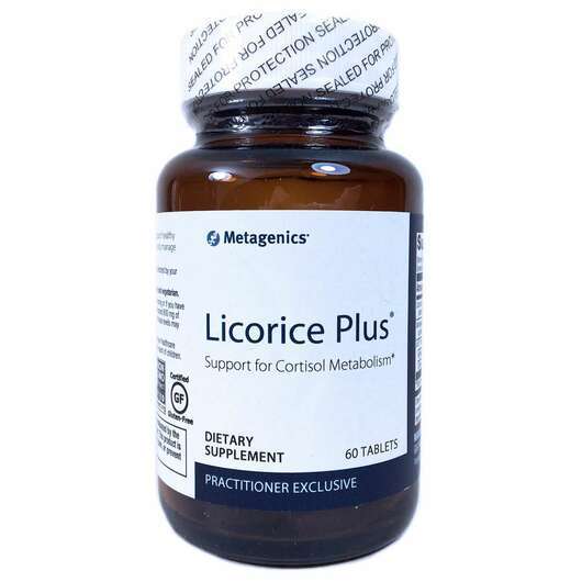 Основне фото товара Metagenics, Licorice Plus, Підтримка кортизолу, 60 таблеток