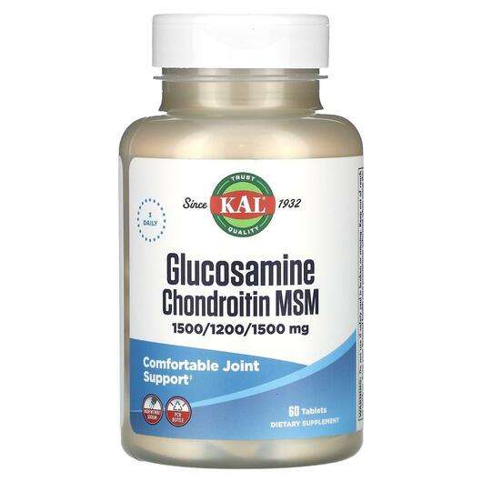 Основное фото товара KAL, Глюкозамин Хондроитин, Glucosamine Chondroitin MSM, 60 та...