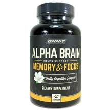 Onnit, Alpha Brain Memory & Focus, 90 Capsules