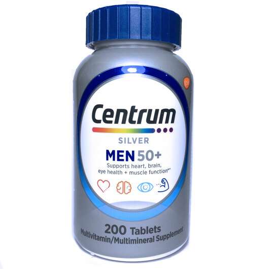 Основне фото товара Centrum, Silver Men 50+, Вітаміни для чоловіків, 200 таблеток