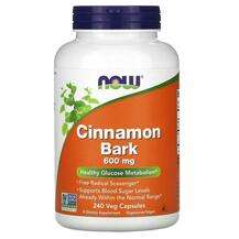 Now, Cinnamon Bark 600 mg, Кориця Кора 600 мг, 240 капсул