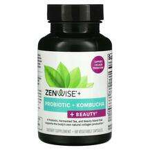 Zenwise, Пробиотики, Probiotic + Kombucha + Beauty, 60 капсул