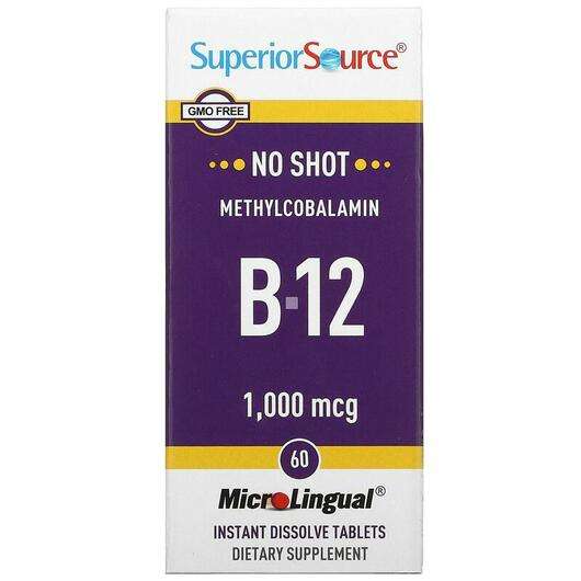 Основне фото товара Methylcobalamin B 12 1000 mcg, Метилкобаламін B12, 60 миттєво ...