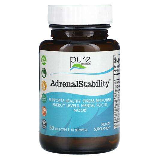 Основное фото товара Pure Essence, Поддержка надпочечников, Adrenal Stability, 30 к...