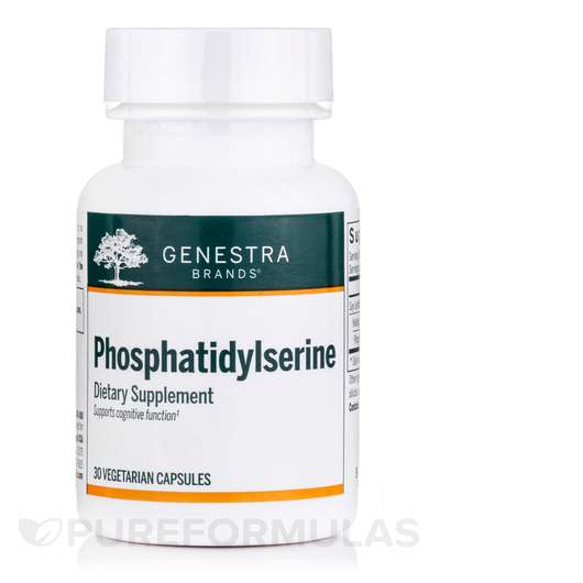 Основне фото товара Genestra, Phosphatidylserine, Фосфатидилсерин, 30 капсул