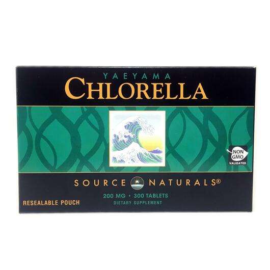 Основное фото товара Source Naturals, Хлорелла 200 мг, Yaeyama Chlorella 200 mg 300...