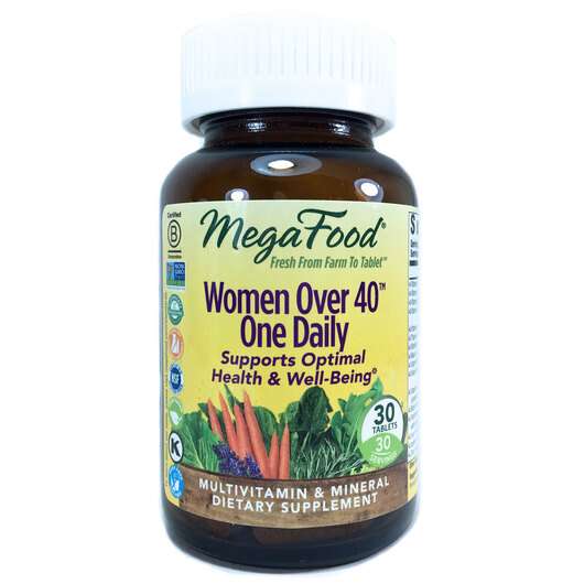 Основное фото товара Mega Food, Мультивитамины для женщин 40+, Women Over 40+ One D...