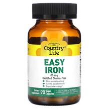 Залізо Easy Iron 25 mg Country Life 90 капсул