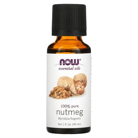 Основне фото товара Pure Essential Oil Nutmeg Основне фото товара NOW Foods, Pure Essential Oil Nutmeg, Ефірна олія, 30 мл