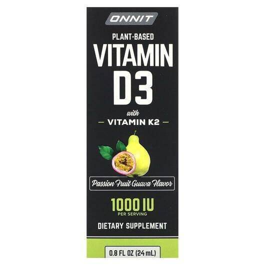 Основне фото товара Plant Based Vitamin D3 with Vitamin K2 Passion Fruit Guava 25 ...