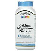 21st Century, Calcium Magnesium Zinc + D3, 250 Tablets