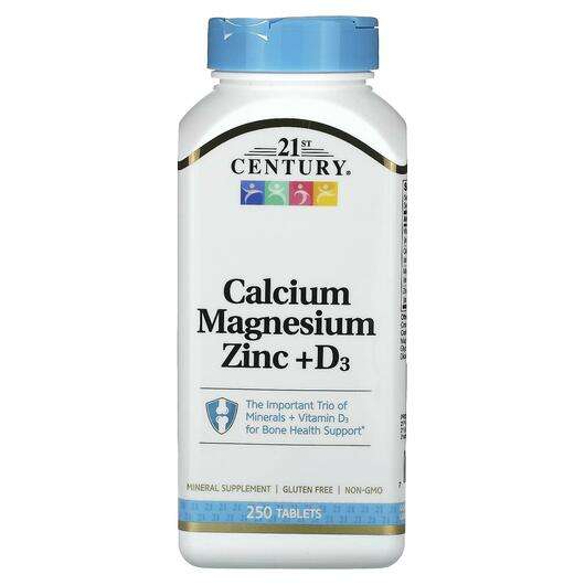 Основное фото товара 21st Century, Кальций Магний Цинк и D3, Calcium Magnesium Zinc...