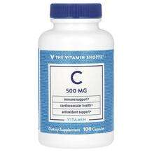 The Vitamin Shoppe, Витамин C, Vitamin C 500 mg, 100 капсул