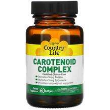 Country Life, Carotenoid Complex 60, Комплекс каротиноїдів, 60...
