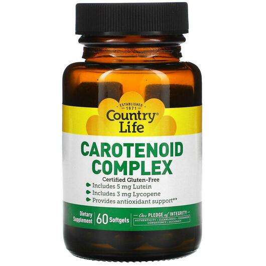 Основне фото товара Country Life, Carotenoid Complex 60, Комплекс каротиноїдів, 60...