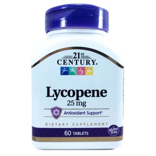 Основное фото товара 21st Century, Ликопин 25 мг, Lycopene 25 mg, 60 таблеток