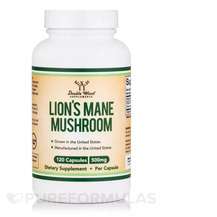 Double Wood, Lion's Mane Mushroom 500 mg, Гриби Левова грива, ...